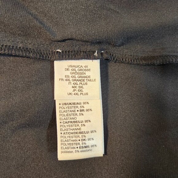 THE DROP Minimalist Basic Black Stretch Satin Shirt Tunic Top Size 4X New NO Tag - Picture 12 of 16